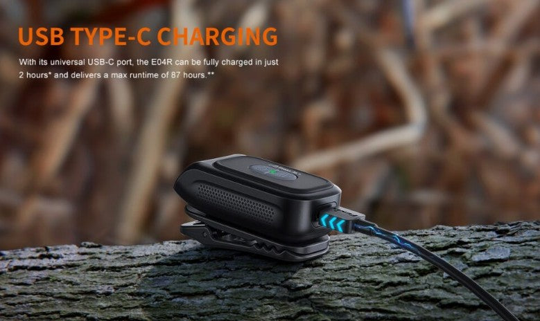 Flashlight E04R Rotating Clip EDC