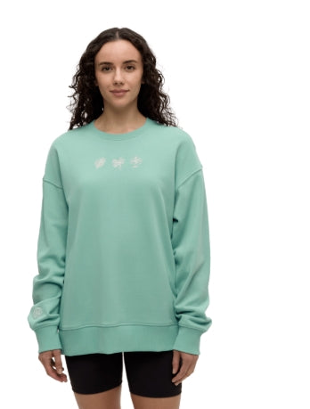 Women's Haiti Embroidery Relaxed  Crew Sweater