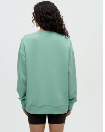 Women's Haiti Embroidery Relaxed  Crew Sweater