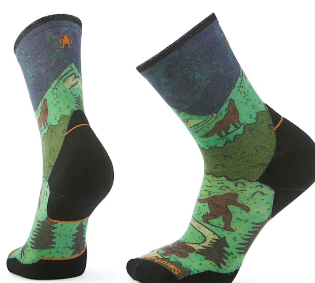Trail Run Nature Print Crew Sock