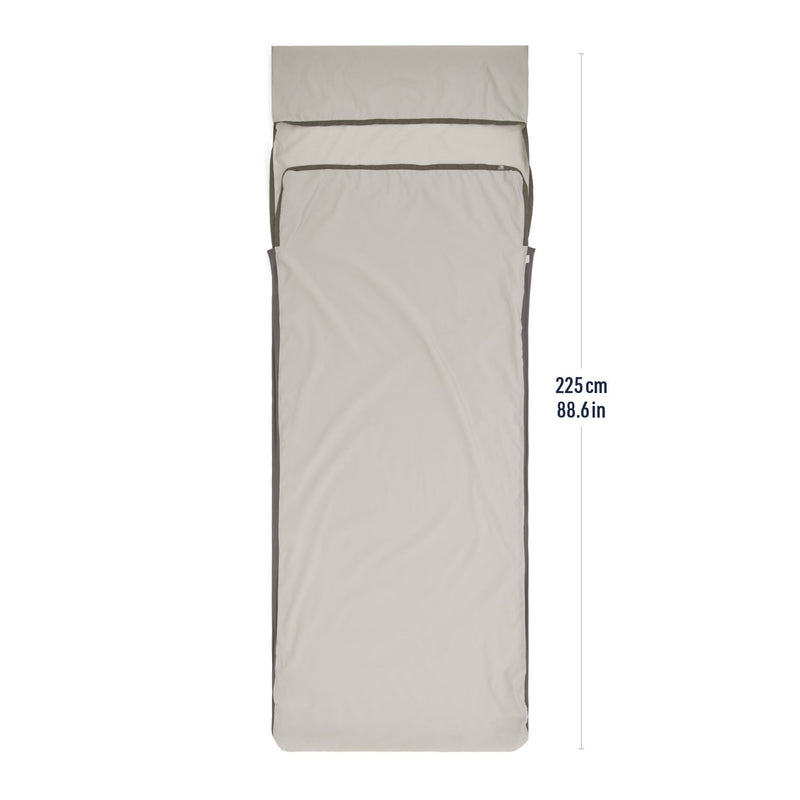 Silk Blend Sleeping Bag Liner - Rectangular W/Pillow Sleeve