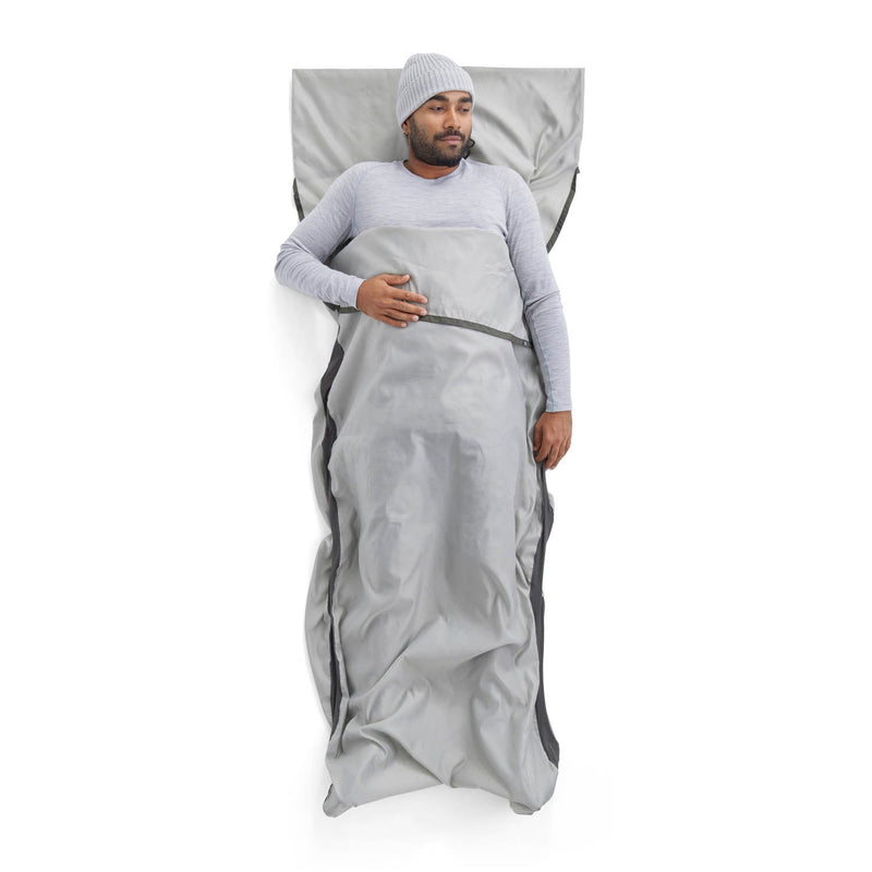 Silk Blend Sleeping Bag Liner - Rectangular W/Pillow Sleeve