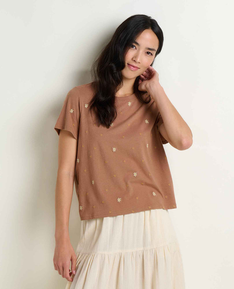 Women's Re-Form Crew Embroidered Short Sleeve Top