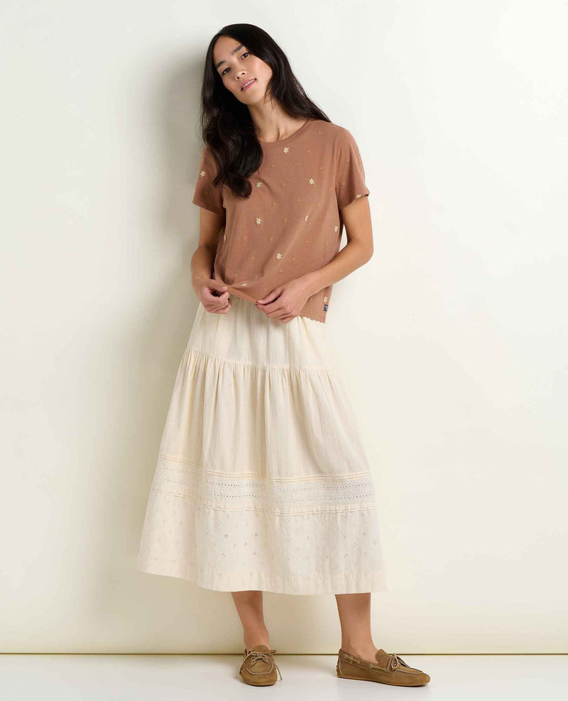 Women's Re-Form Crew Embroidered Short Sleeve Top