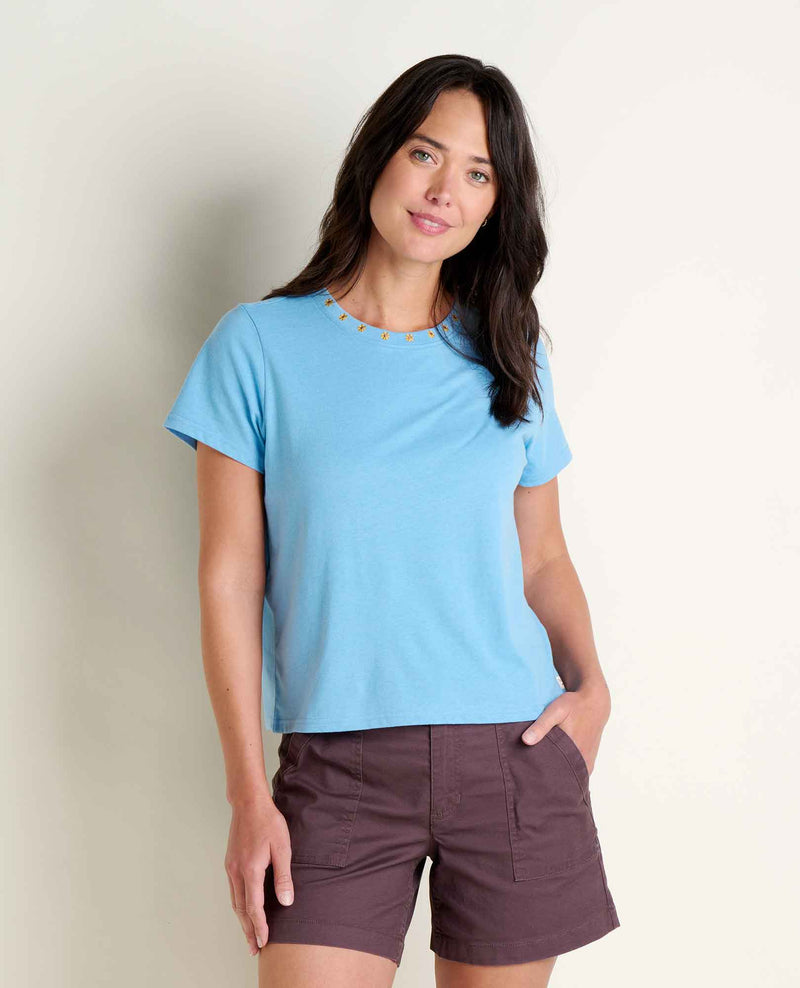 Women's Re-Form Crew Embroidered Short Sleeve Top