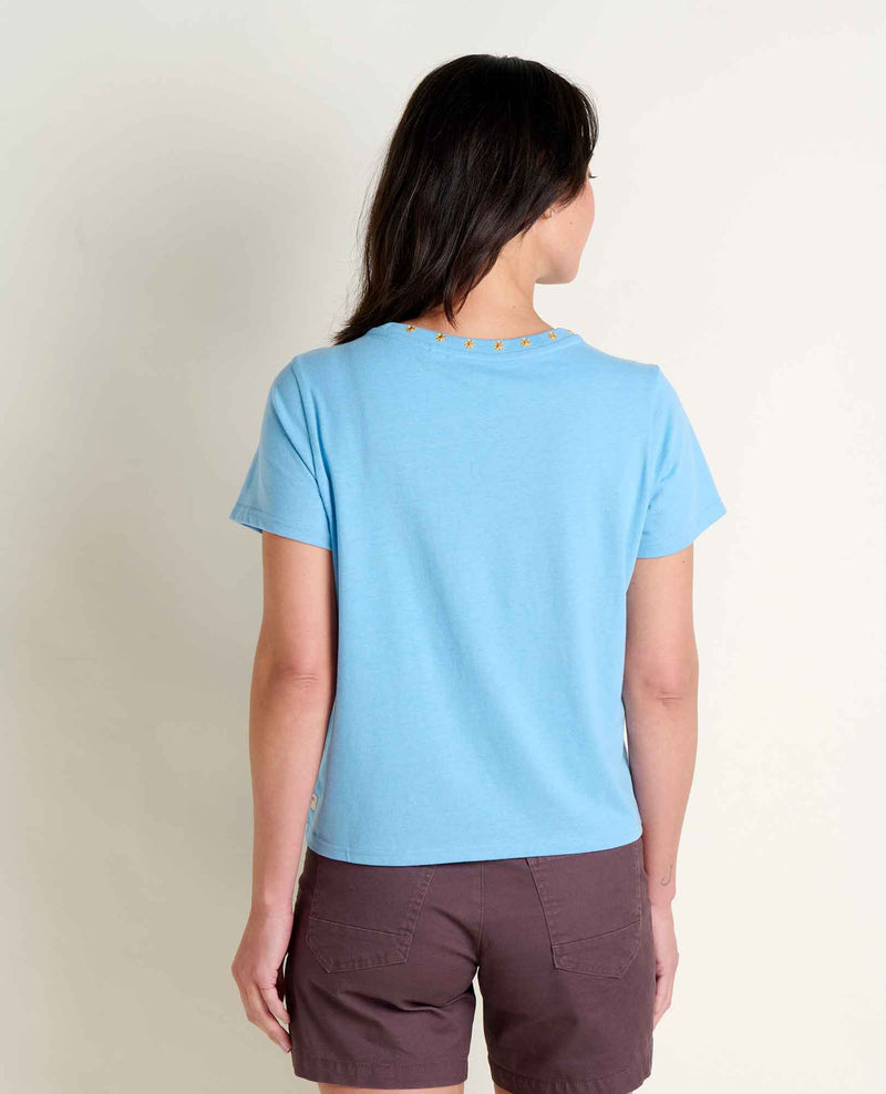 Women's Re-Form Crew Embroidered Short Sleeve Top