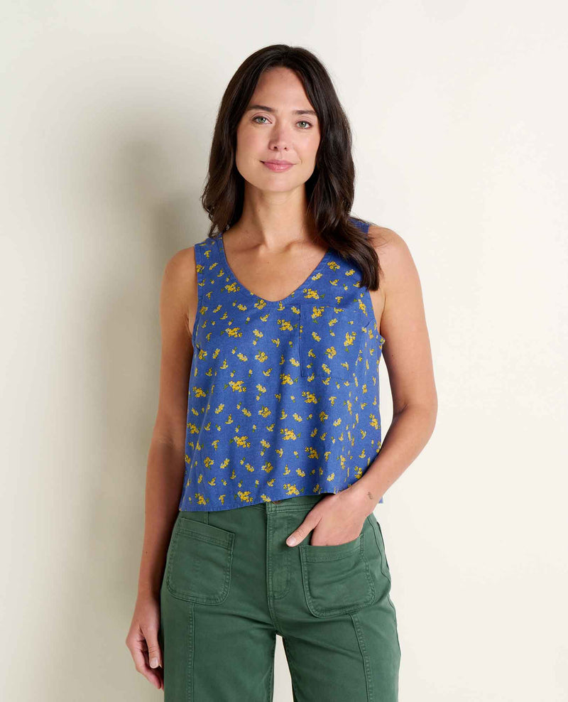 Women's Taj Hemp Button Back Tank