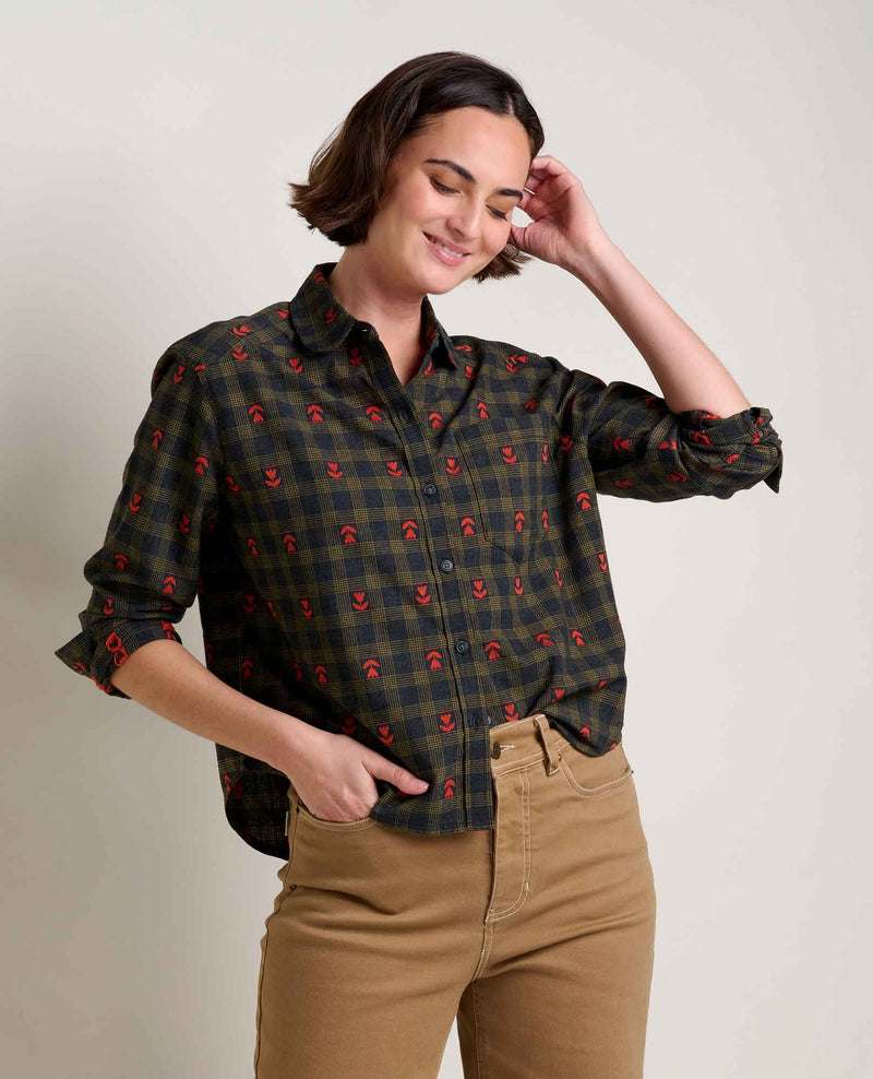 Women's Re-Form Flannel Boxy Long Sleeve Shirt