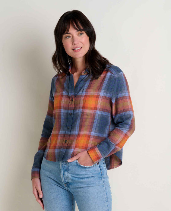 Women's Re-Form Flannel Boxy Long Sleeve Shirt