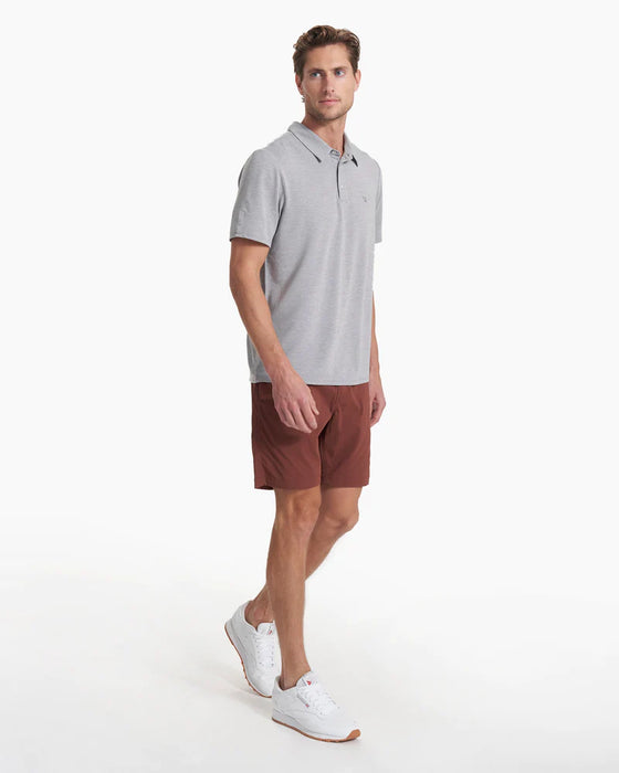 Men's Knit Twill Polo Short Sleeve Shirt