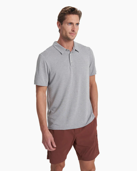 Men's Knit Twill Polo Short Sleeve Shirt