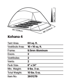 Kohana 4 Tent - 4 Person
