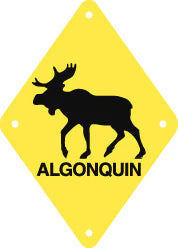 Moose Sign, Small, Algonquin, Yellow