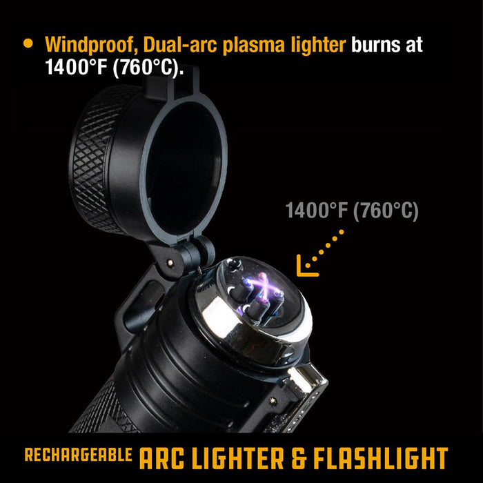 Rechargeable ARC Lighter and LED Flashlight