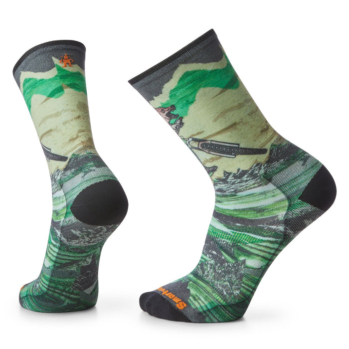 Mens Bike Wolf Print Sock