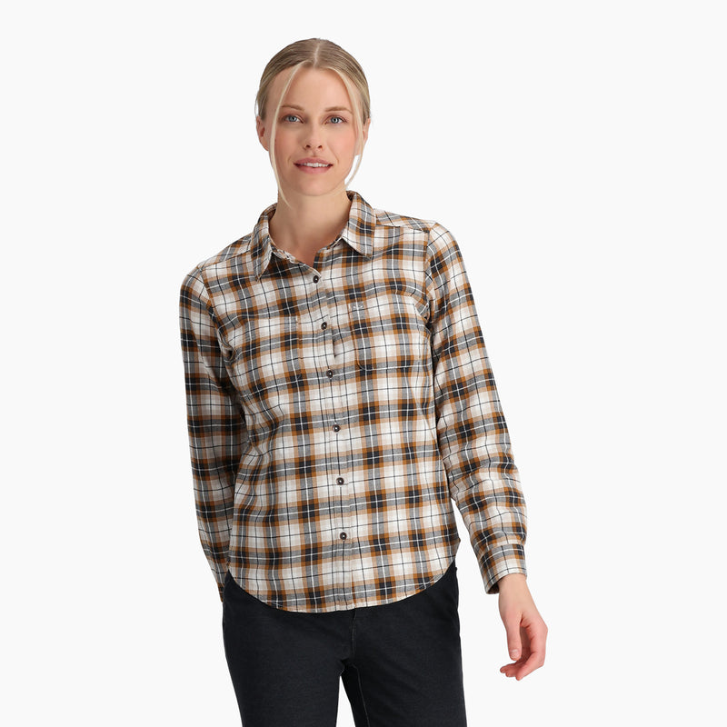Women's Lieback Organic Cotton Flannel Long Sleeve Shirt